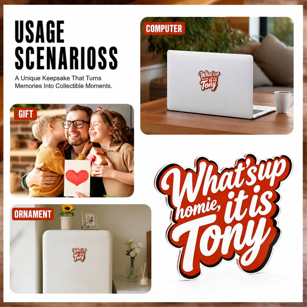 What's Up, Homie? It's Tony Fridge Magnet
