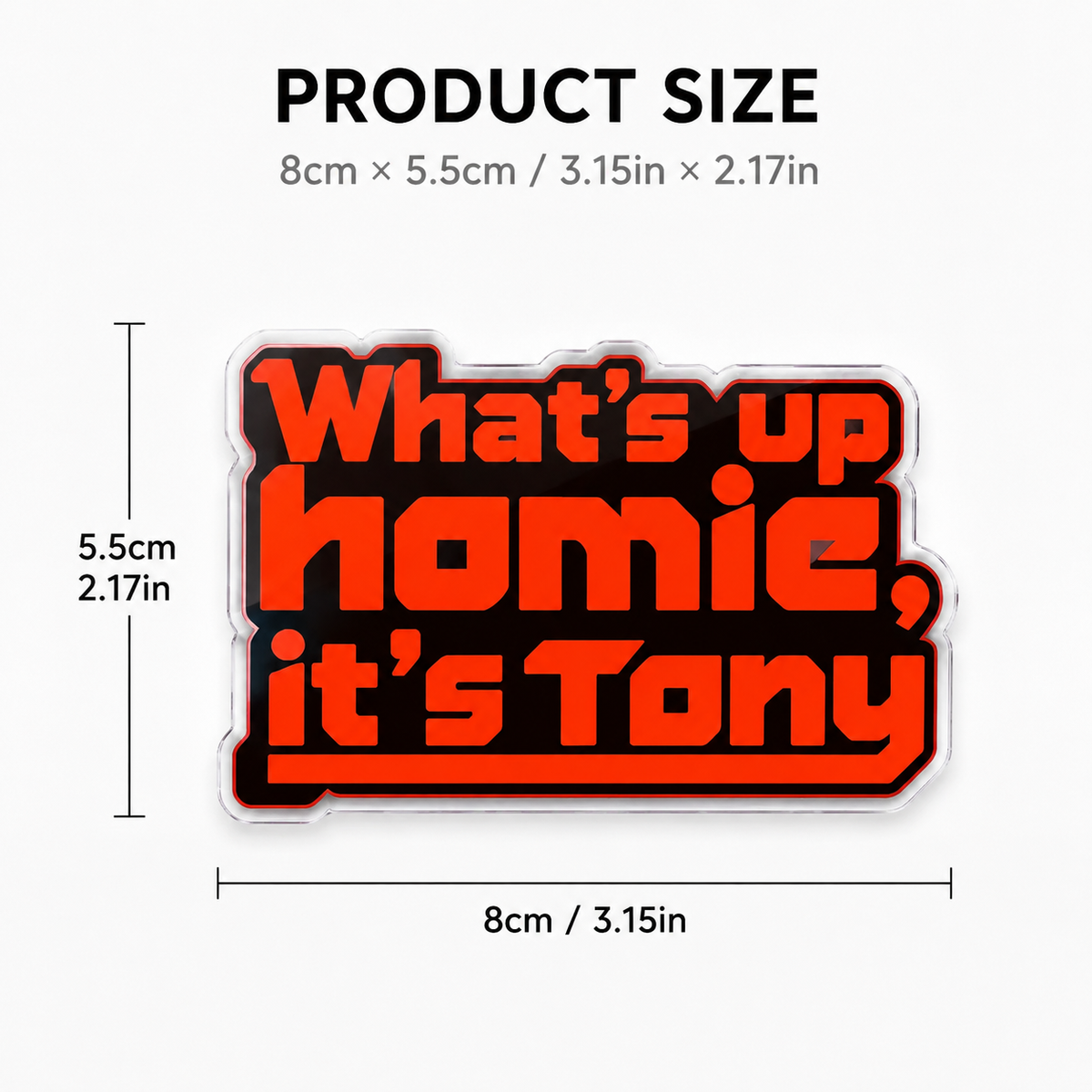 Tony Script Fridge Magnet